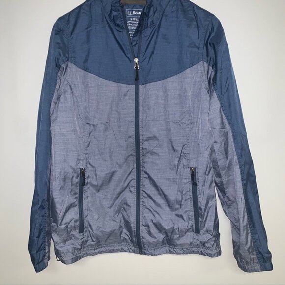 L.L. Bean "Casco Bay' Windbreaker Women's Size Small Blue/Grey Light Jacket NWOT - Picture 3 of 10